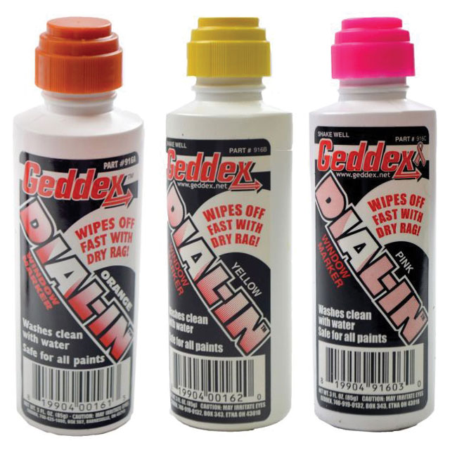 GEDDEX DIAL-IN WINDOW MARKERS 916 (COLORS)