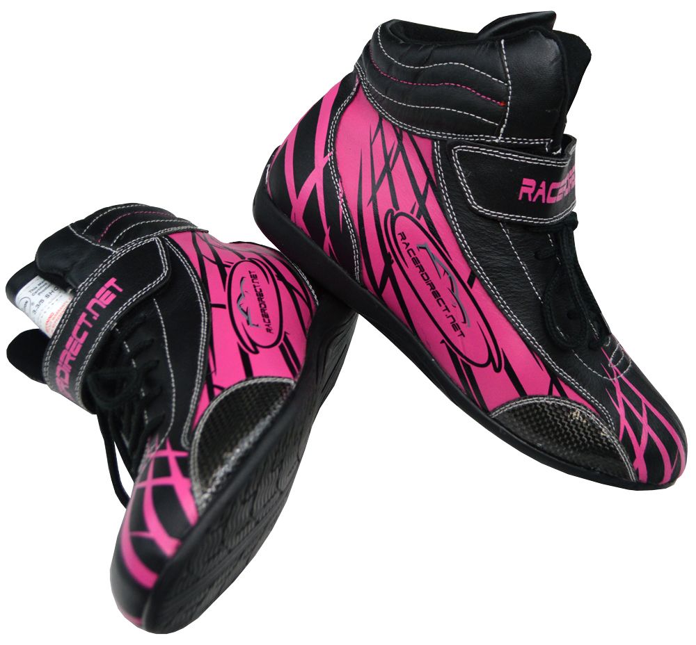 RACERDIRECT PINK YOUTH RACING SHOES SFI 3.3/5 LEATHER