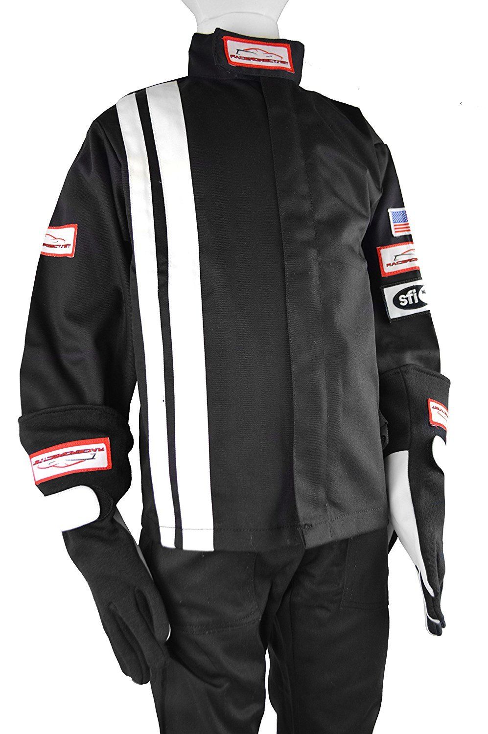 RACERDIRECT SFI 3-2A/1 KIDS  JACKET W/ VERTICAL STRIPES