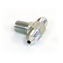 TEE, AN3 THROUGH x 1/8" NPT SIDE (STEEL)