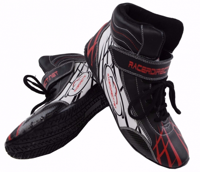Motivational Tubing RACERDIRECT RACING SHOES SFI 3.3 LEATHER MID TOP SIZE KIDS